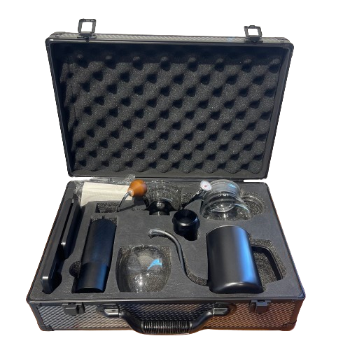Suitcase bag Carbon Fiber V60 Stainless Steel Grinder