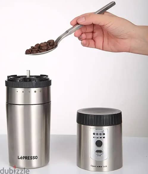 LePresso Portable Mug Burr Grinder Coffee Maker