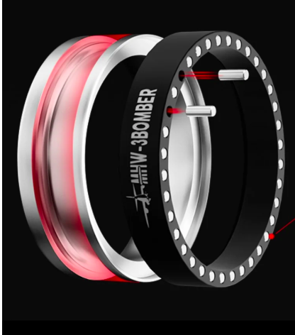 MHW-3BOMBER Yu Series Magnetic Dosing Ring Black 58.35mm