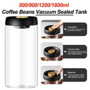 Coffee Glass Canister White and Black