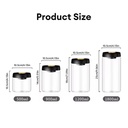 Coffee Glass Canister White and Black