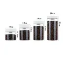 Coffee Glass Canister White and Black
