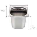 Stainless steel knock box Bottomless 17.6*16.3*15cm