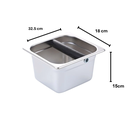 Stainless steel knock box Bottomless 32.5*18*15cm
