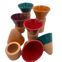 Handmade Ceramic Coated Conical Cups 200mL