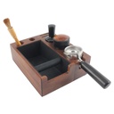 Black Wooden Knock Box 3T Multi-functional 