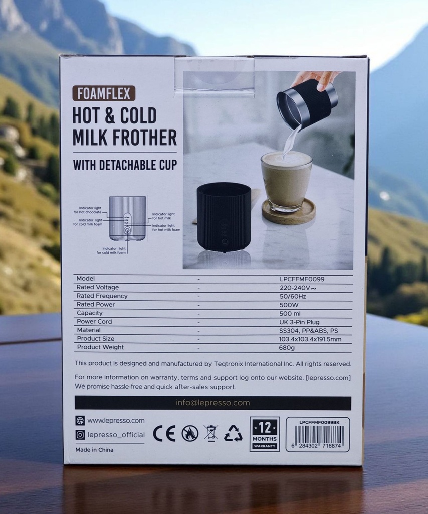 LePresso Foamflex Hot & Cold Milk Frother