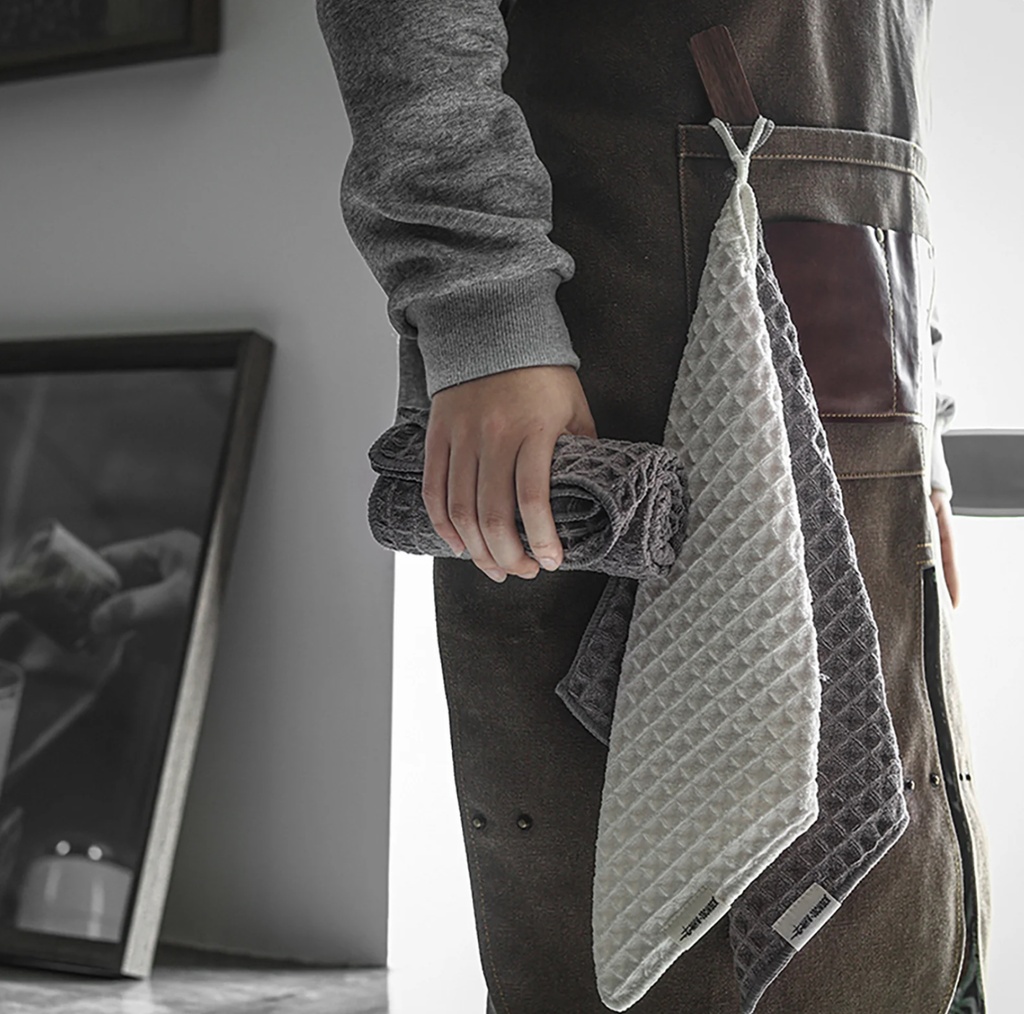 Waffle towels-30*70cm-dark grey