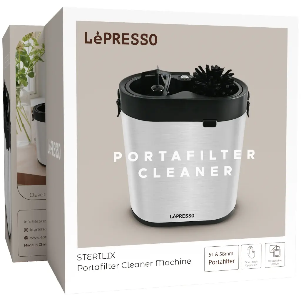 LePresso Sterilix Portafilter Cleaner Machine - Silver