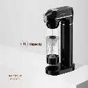 Lepresso Carbonator Instant Sparkling Water with Pressure Gauge & Efficient Carbonation- Black