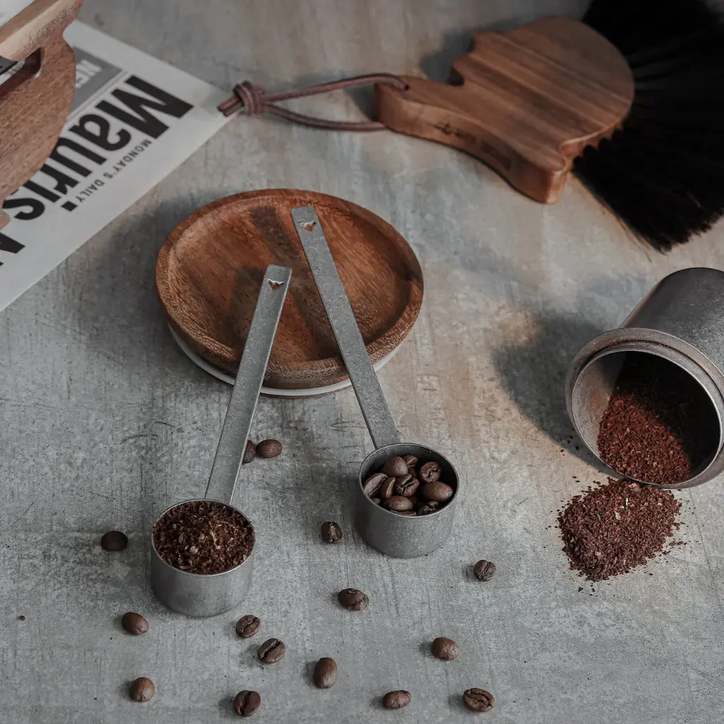 MHW-3BOMBER Long Measuring Spoon-stainless steel silver spot-8g