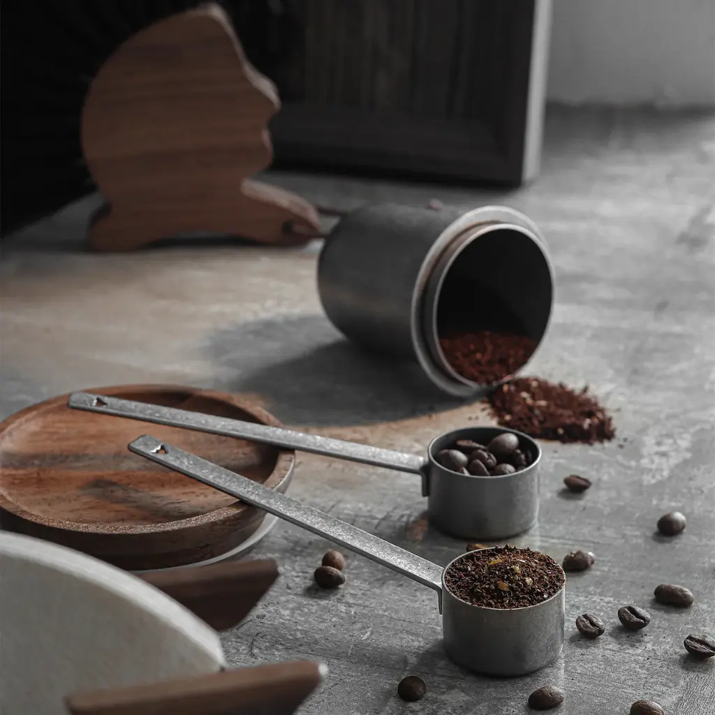 MHW-3BOMBER Long Measuring Spoon-stainless steel silver spot-8g