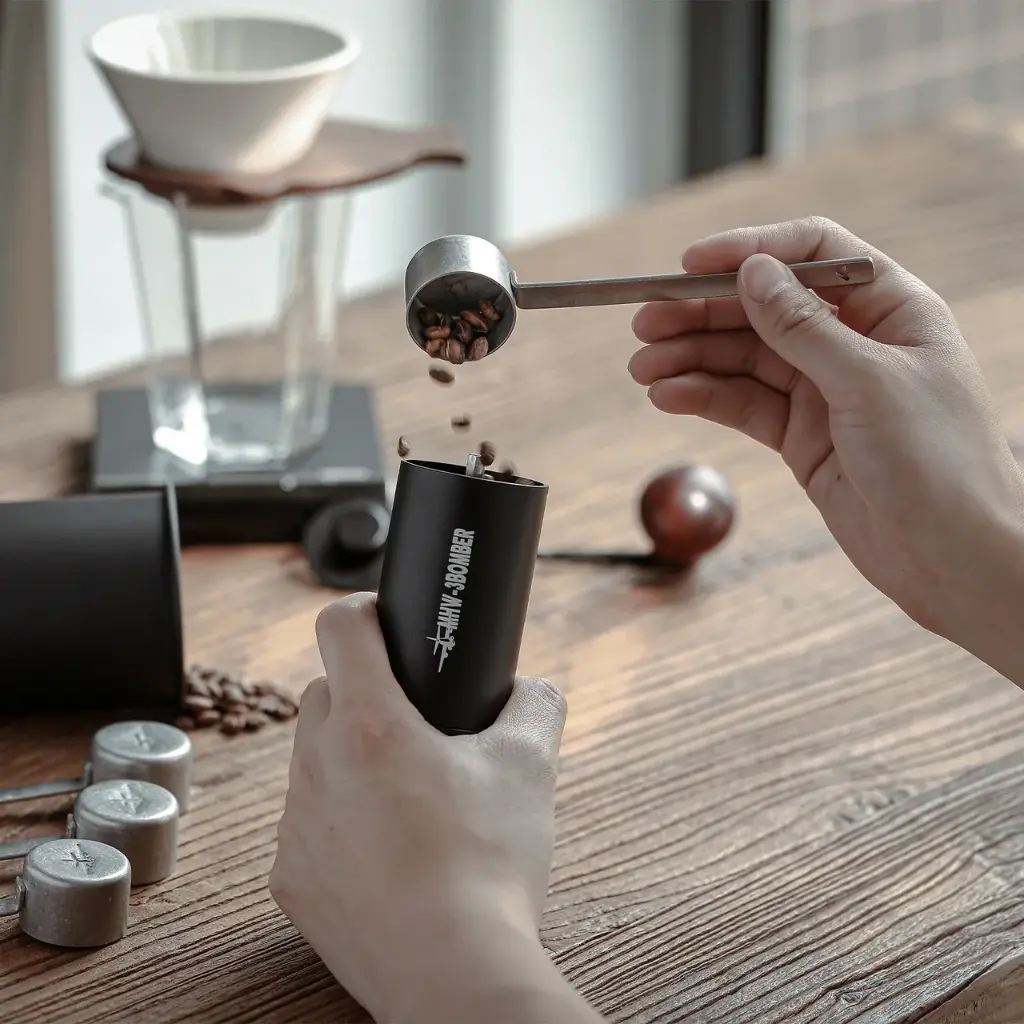 MHW-3BOMBER Long Measuring Spoon-stainless steel silver spot-8g