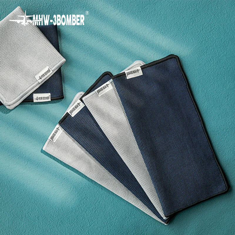MHW-3BOMBER Four Towels Set-2 grey + 2 dark blue