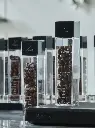  MUVNA 1/3Angel coffee bean canister 6 tubes-acrylic base
