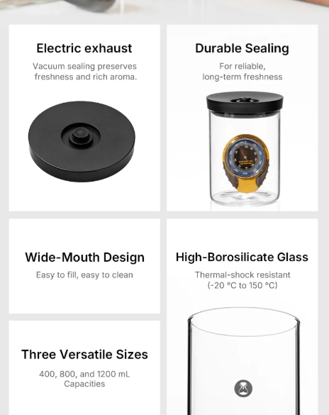 Timemore Glass Canister White