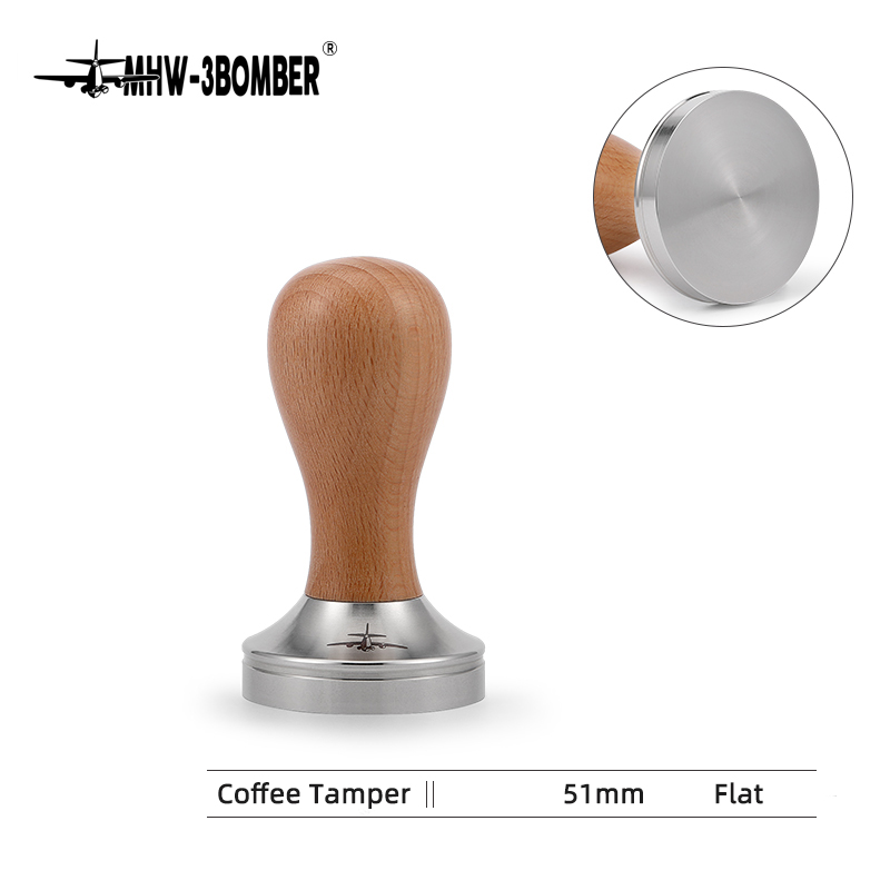 MHW-3BOMBER Vase Tamper (Beech) 51mm