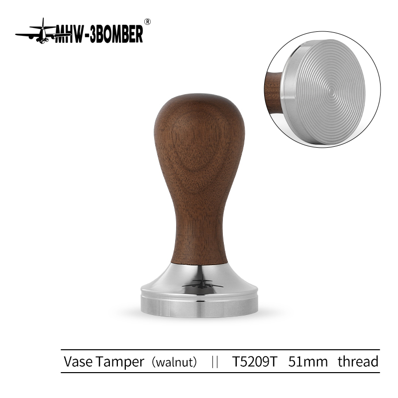 MHW-3BOMBER Vase Tamper Thread (Walnut) 