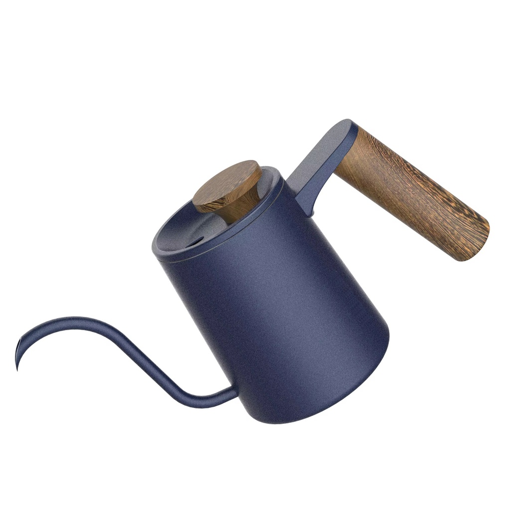 Wooden Blue Kettle