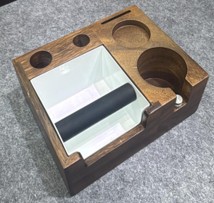 White Wooden Knock Box 2T Multi-functional 