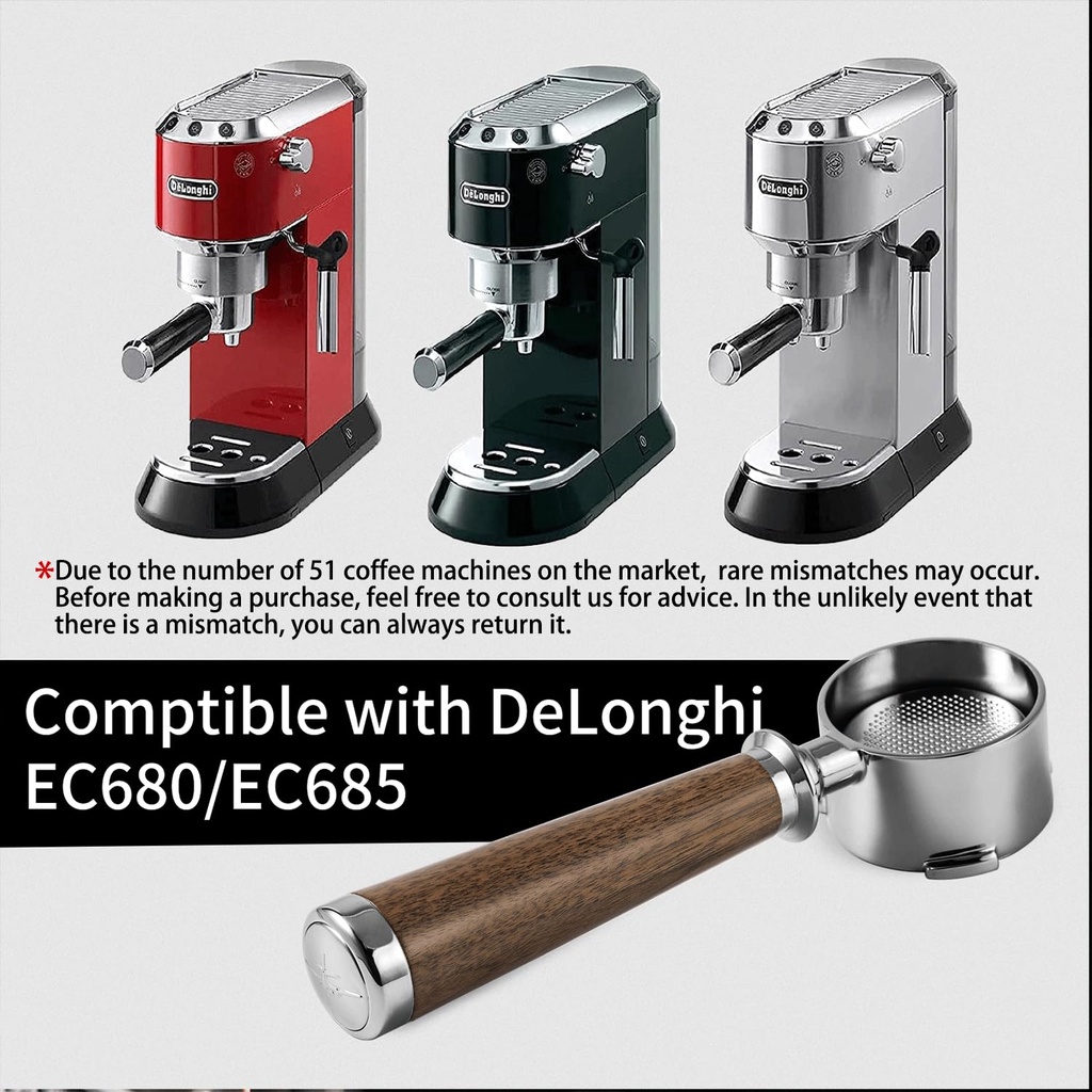 MHW-3BOMBER Bottomless Portafilter Series for  Delonghi EC680/685