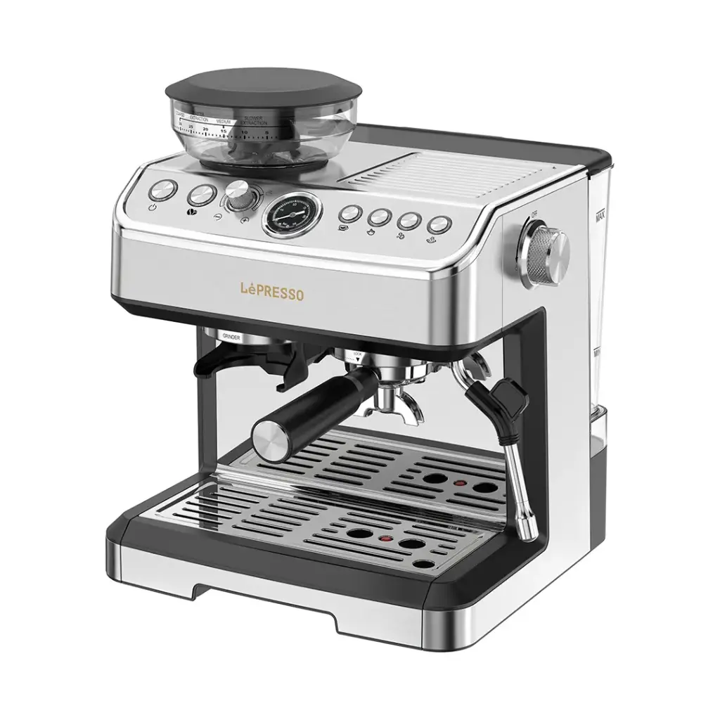 LePresso Espresso Machine Conical Grinder & Steamer
