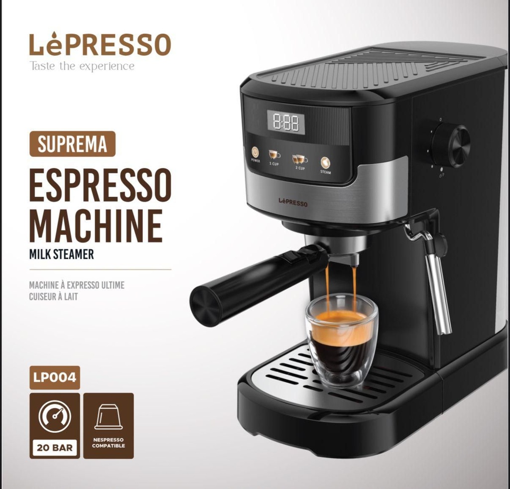 Lepresso LP004 Suprema Espresso Machine -Black