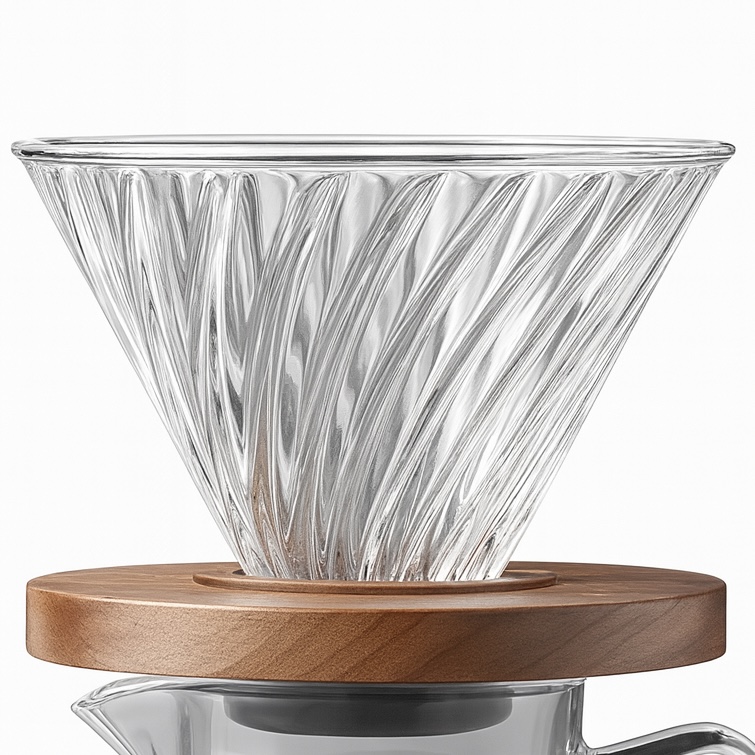 glass wood dripper Transparent
