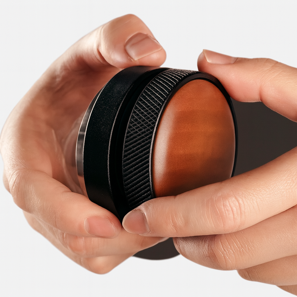 wood coffee distributor 