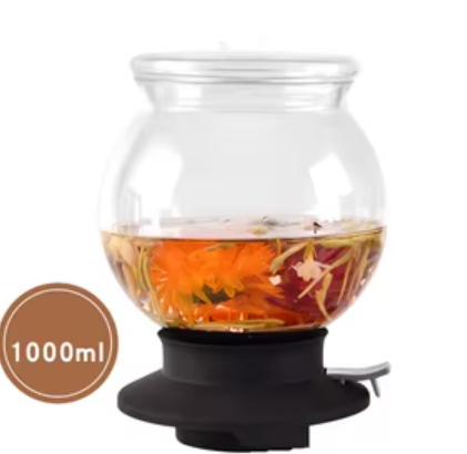 Water tower teapot with resin lid