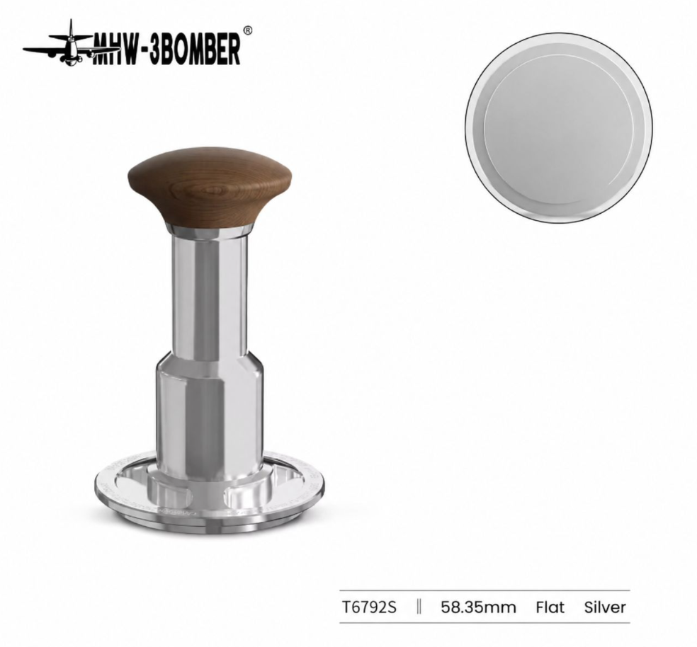 MHW-3BOMBER Knight Impact Tamper Silver Flat- 58.35mm