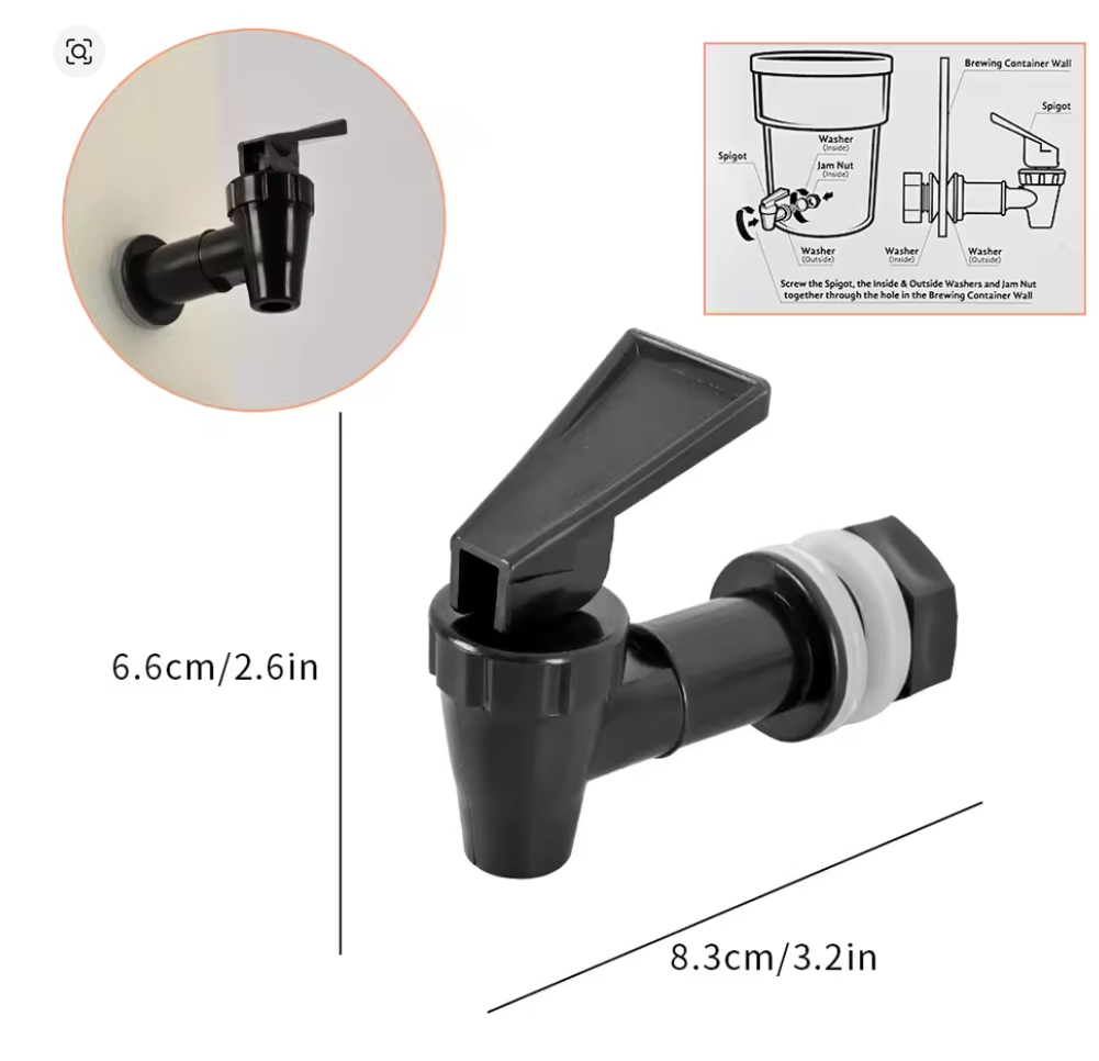 Spigot set for 21L cold brew coffee maker