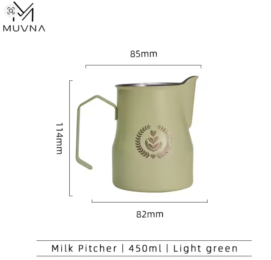 Milk frothing pitcher laurel-green-450ml