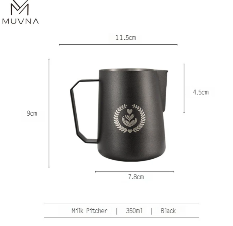 MUVNA Milk frothing pitcher black-350ml
