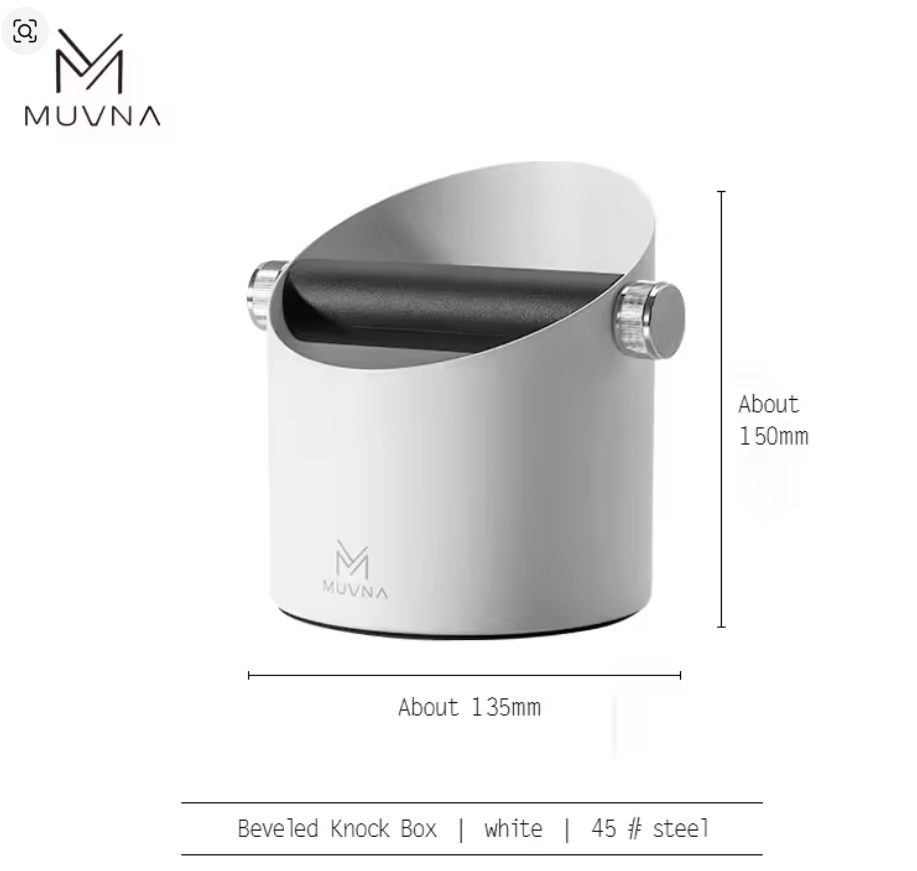 MUVNA Slanted top Knock Box (stainless steel) 