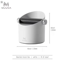 MUVNA Slanted top Knock Box (stainless steel) 