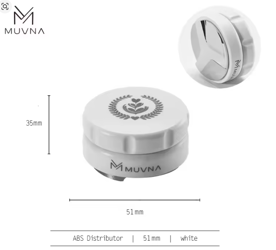 MUVNA ABS distributor triangular paddle-shaped base white
