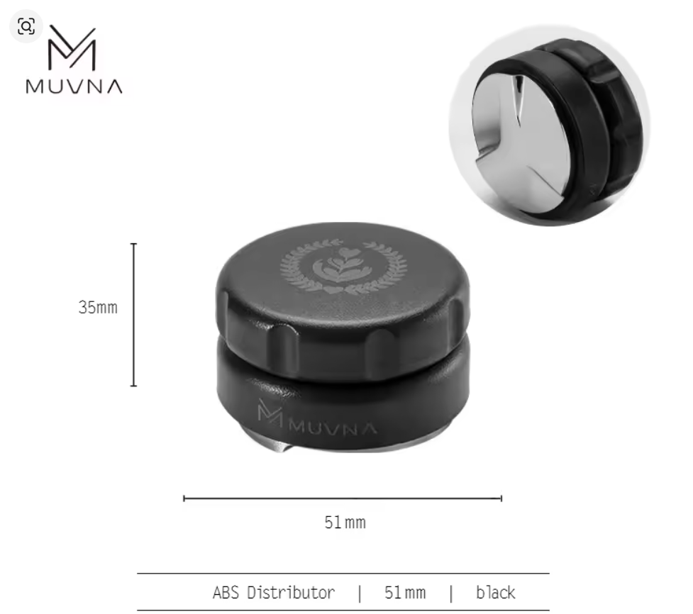 MUVNA ABS distributor triangular paddle-shaped base black