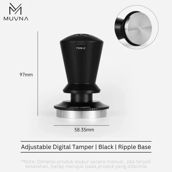 MUVNA digital tamper threaded base 58.35mm
