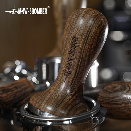 MHW-3BOMBER Mirror Walnut Tamper Thread 58mm