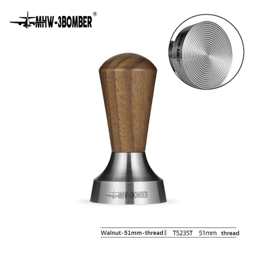 MHW-3BOMBER T-Shaped Tamper Walnut 51mm