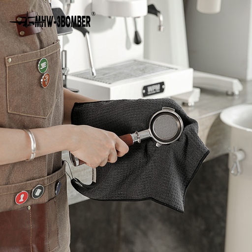 MHW-3BOMBER Hanging Ring Towel - Black