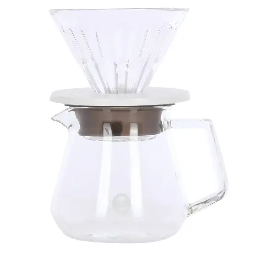 [70TGB027AA002] Timemore Brewer Set Glass Dripper 01 White base