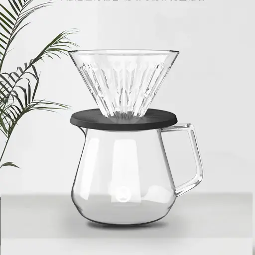 [70TGB027AA101] Timemore Brewer Set Glass Dripper 02 Black base