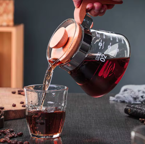 Wood Hand Coffee Server 