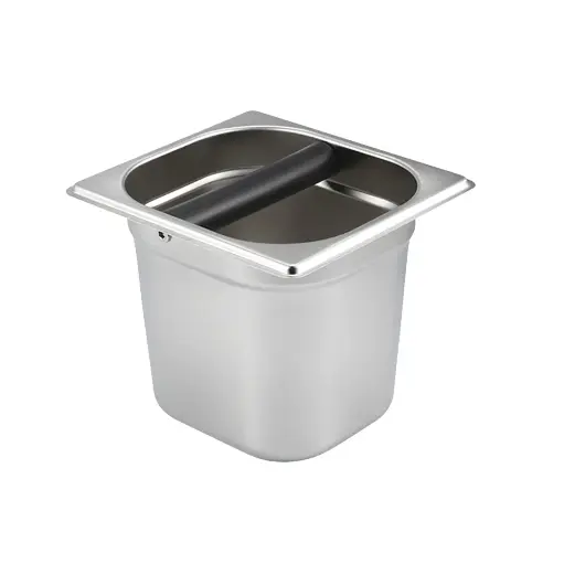 Stainless steel knock box Bottomless 17.6*16.3*15cm