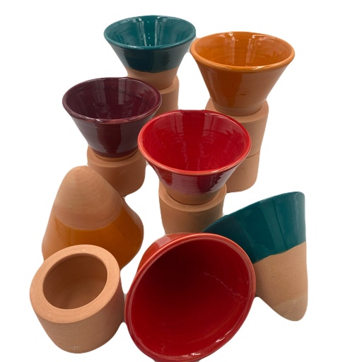 Handmade Ceramic Coated Conical Cups 200mL