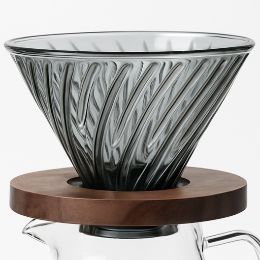 glass wood dripper Smoky gray
