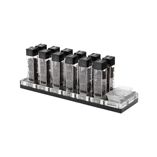 [GC2399]  MUVNA 1/3Angel coffee bean canister 12 tubes-acrylic base