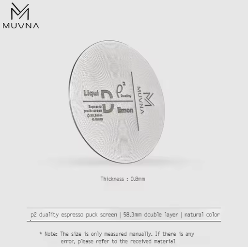 [W2392] MUVNA ρduality Espresso puck screen 58.3mm—double layer